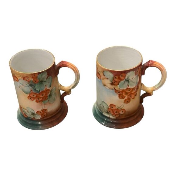 MZ Austria Hand Painted Mug Tankard Mug fancy berry mugs - Picture 2 of 11